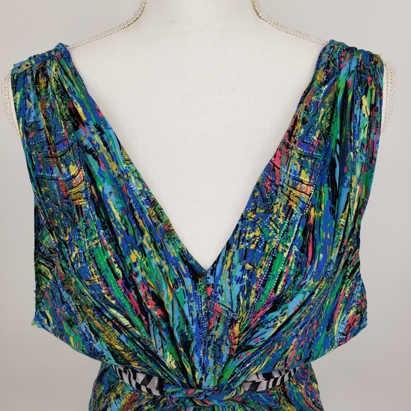 Minuet Abstract Mini Dress Sz S - Picture 3 of 7